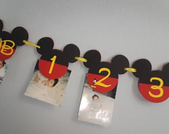 Mickey Mouse photo banner, Mickey Mouse Decoration, Mickey Mouse Party Decorations, Mickey Mouse Banner, Mickey Mouse Birthday Banner