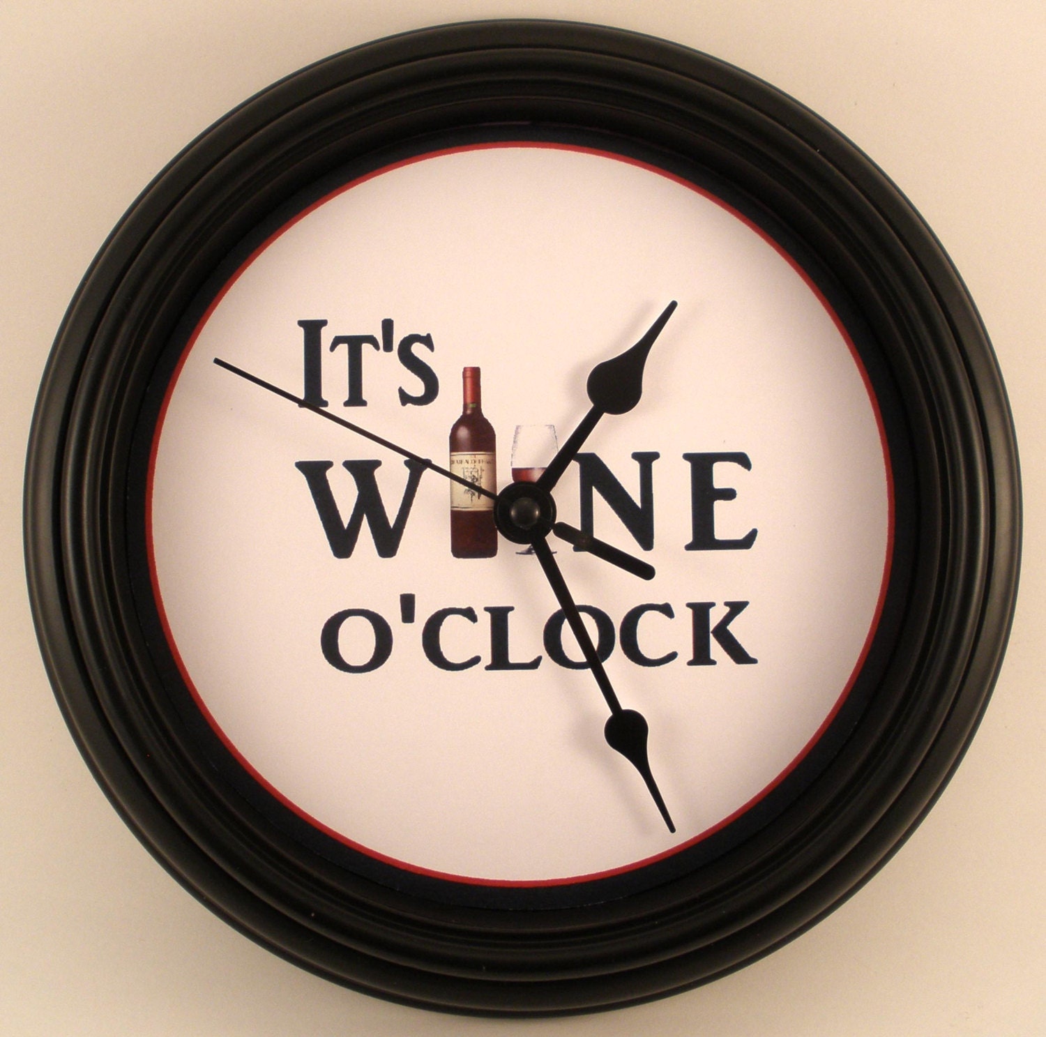 It's Wine O'Clock Wall Clock Novelty Party Etsy