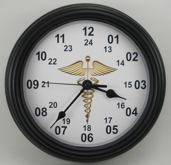 Custom MILITARY Time Medical WALL CLOCK for Healthcare Etsy