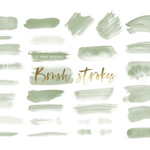 Aquarel penseelstreken spatten clipart Green, salie, Mint, blots, splatters, abstracte achtergrond, commercieel gebruik