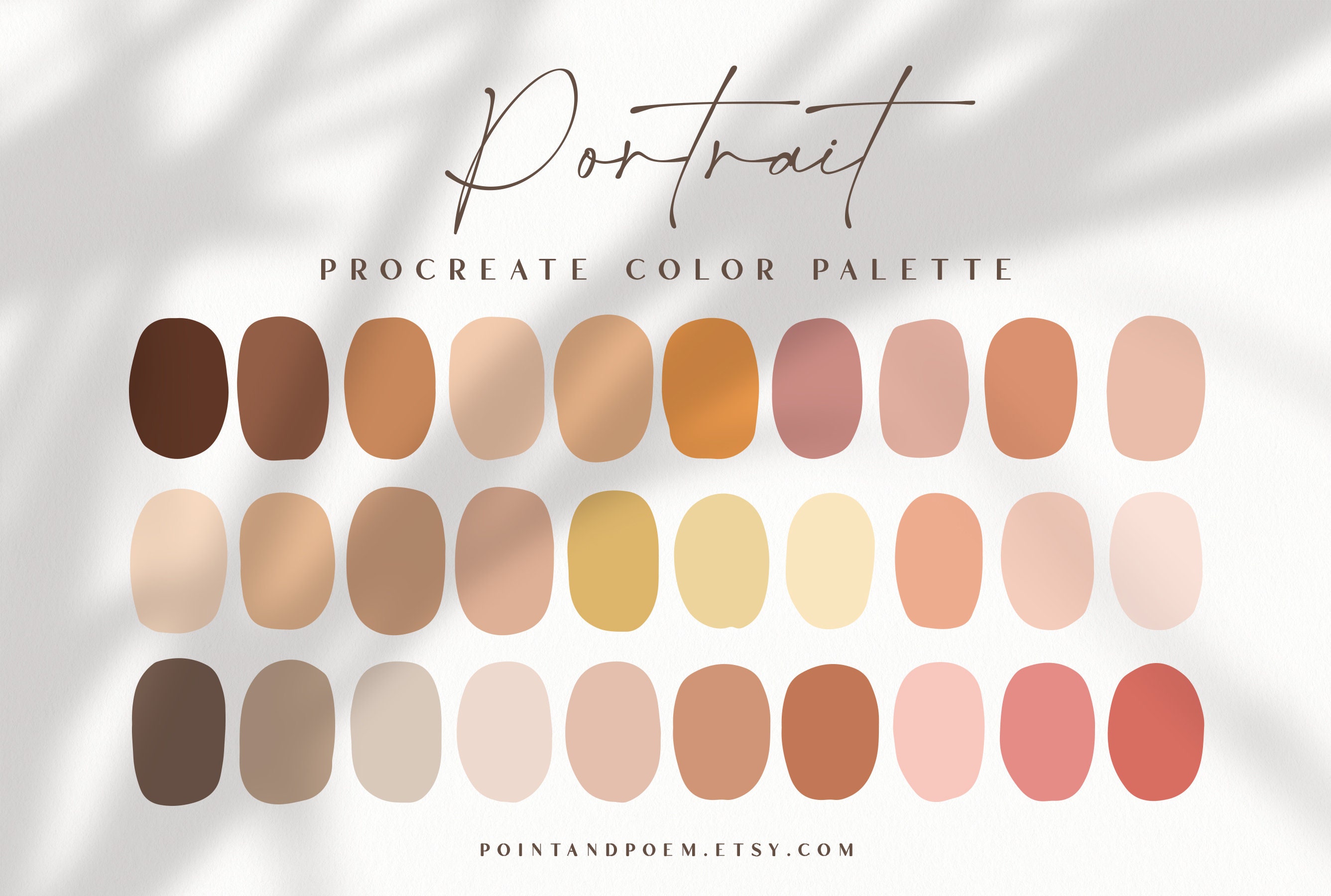 Procreate Color Palette Color Swatches Portrait Skin - Etsy Canada
