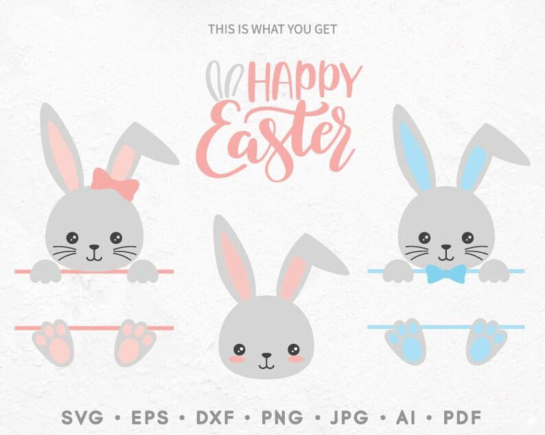 Download Bunny Easter svg Easter Bunny name svg Happy Easter svg | Etsy