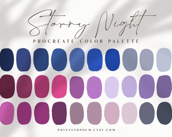 Night Sky Procreate Color Palette 30 Colors Swatches - Etsy