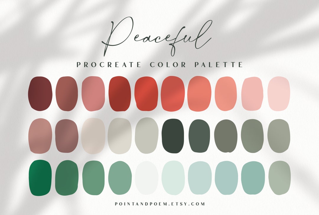 Procreate Color Palette Color Swatches Peaceful Christmas Winter ...