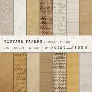 Papeles digitales, papeles Kraft, vintage antiguo, fondos, papel de cuaderno antiguo, arrugado, marrón - uso comercial