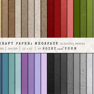 Papel Kraft, papel digital, papel para scrapbooking, colorido, fundos de papelão - uso comercial