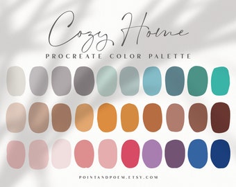 Procreate Palette Color Swatches Cottage Pastel Soft | Etsy
