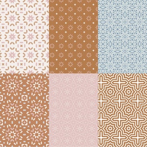 Boho Digital Paper | Mosaic Seamless Digital Paper | Brown, Pink & Mint ...