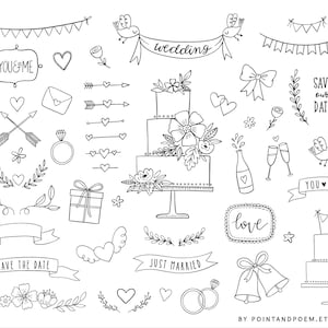 Uso comercial de clipart desenhado à mão, clipart floral rústico, divisórias, bordas, louros, setas, rabiscos