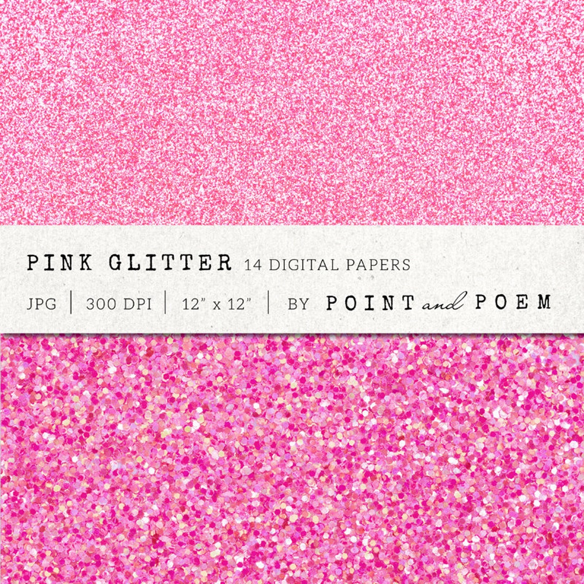 Pink Glitter paper digital paper Hot Pink Glitter Texture Etsy