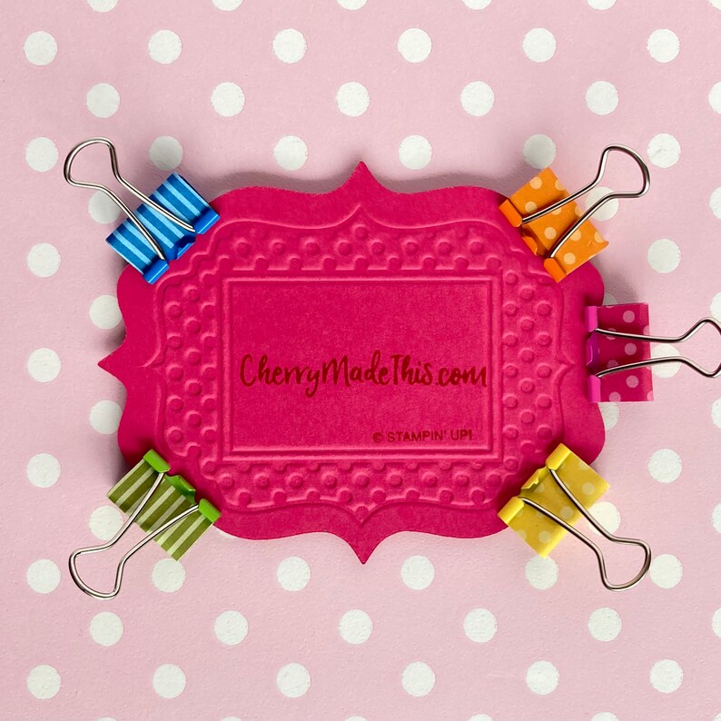 Binder clips. Cute mini coloured foldback clips that are great Etsy