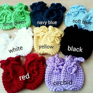 Crochet Baby Mittens 0-3 Months