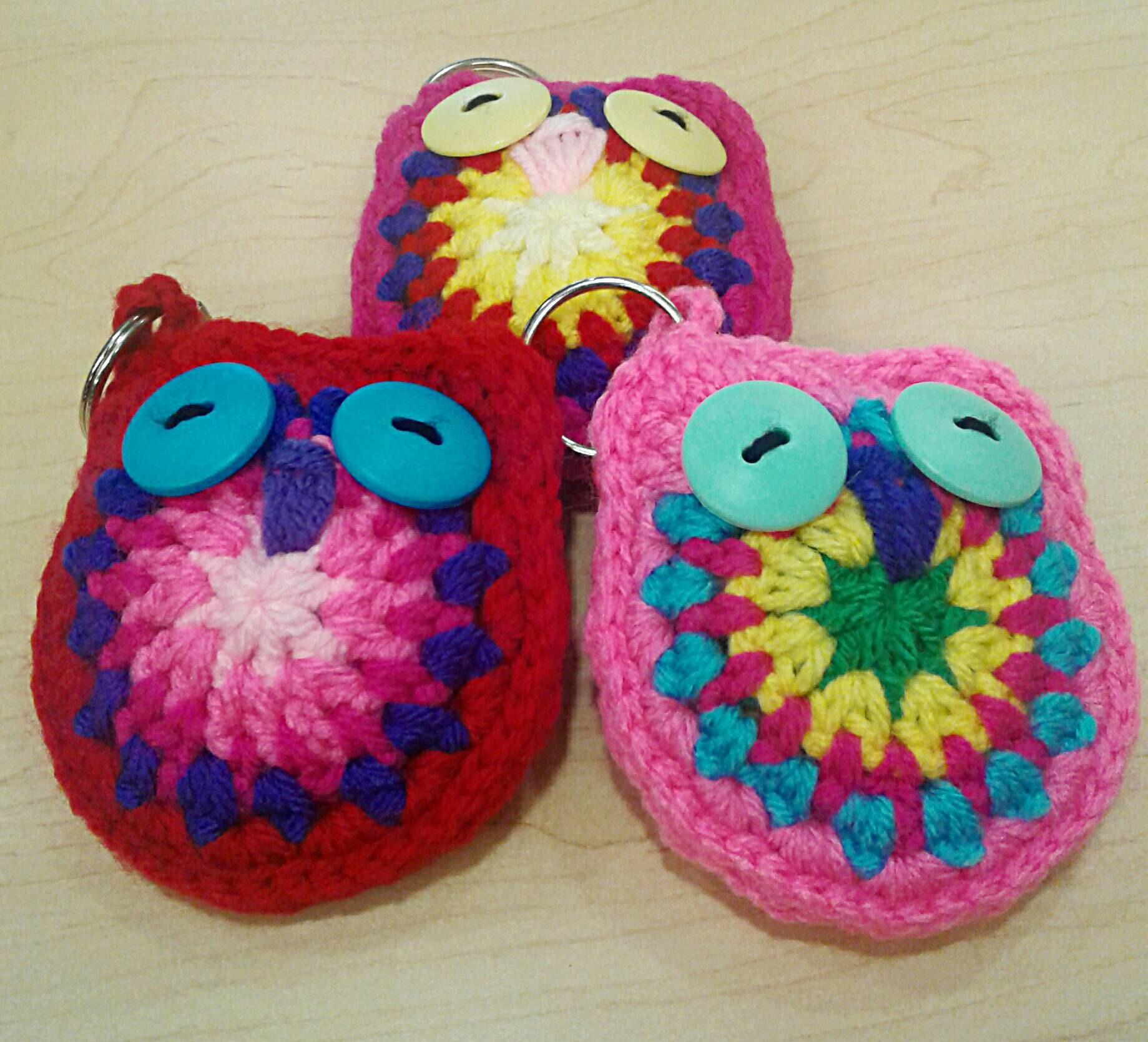 Crochet Owl Key Chain