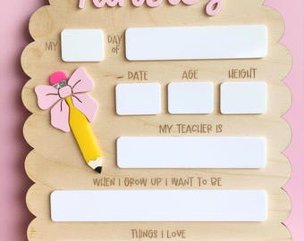 Custom First Day of School Sign