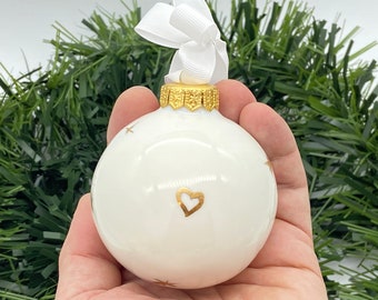 white christmas bauble / white tree bauble
