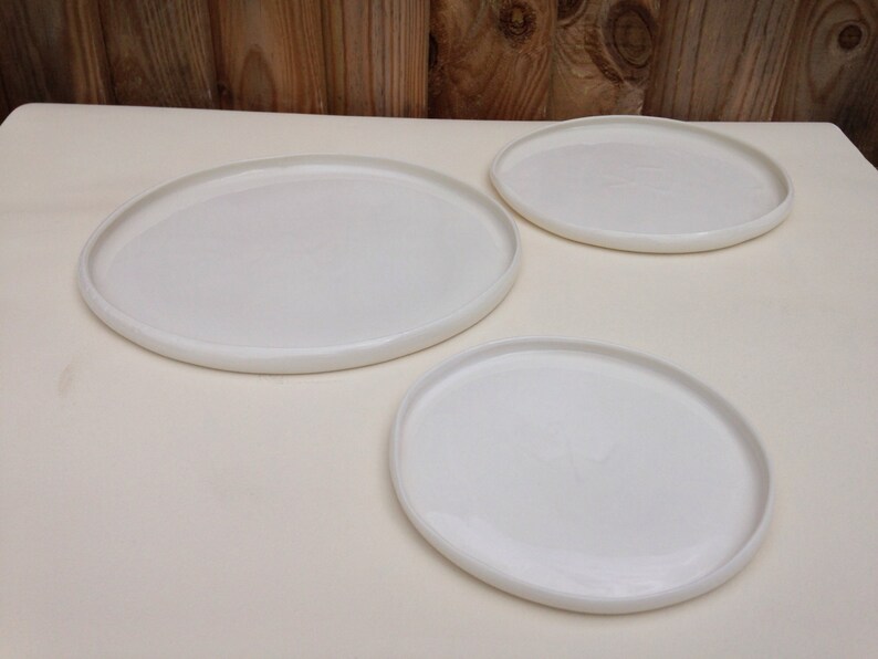 Porcelain plates delegate style dessert plate porcelain trays serving plate set of 3 plate set