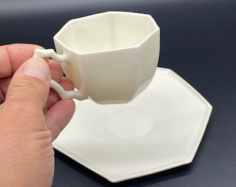 White Elegant Tea Cup with saucer