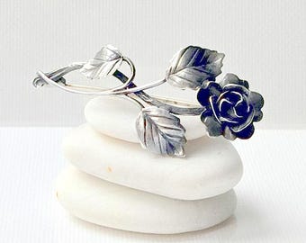 Solid Sterling Silver Handmade Small Silver Rose Flower Puja - Etsy