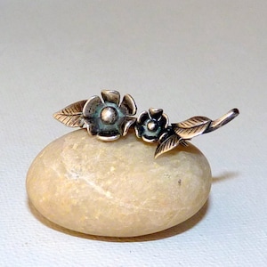 Sterling Silver Small Flower Pin Brooch 925 Silver Flower Pin, 925 Flower Brooch, Floral Brooch, Unique Silver Rose 925 Flower Jewelry