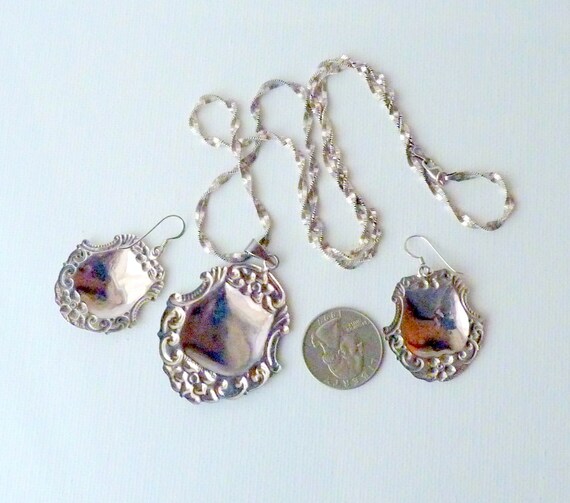 Antique Set Sterling Shield 24" Necklace Jewelry,… - image 7