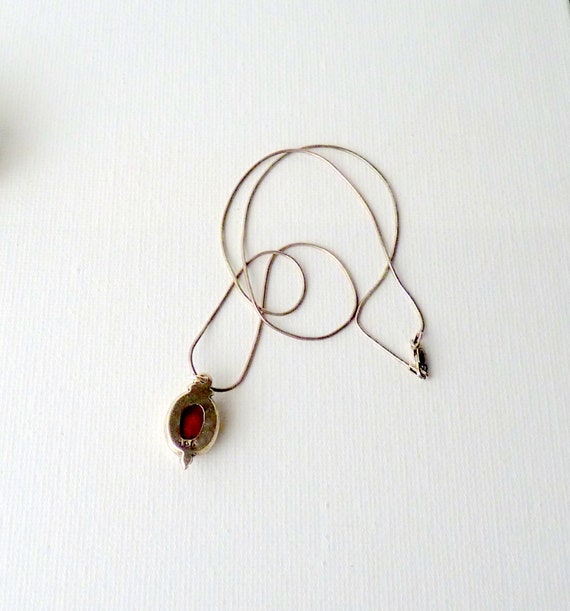 Ruby Sterling Silver Ruby 18" Necklace, Ruby Pend… - image 6