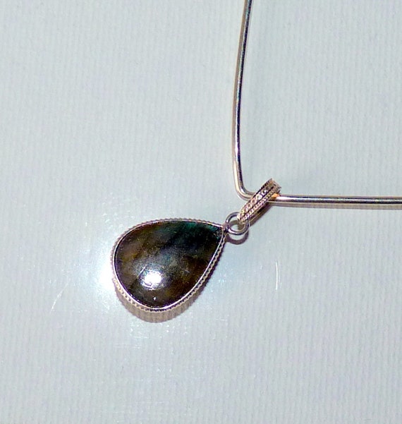 Sterling Silver  Chocker Necklace 925 Contoured C… - image 9