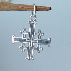 Sterling Silver Jerusalem Cross Pendant Vintage Jerusalem Crucifix, Silver Cross, 925 Vintage Cross,Religious Cross Jewelry, Jerusalem 925