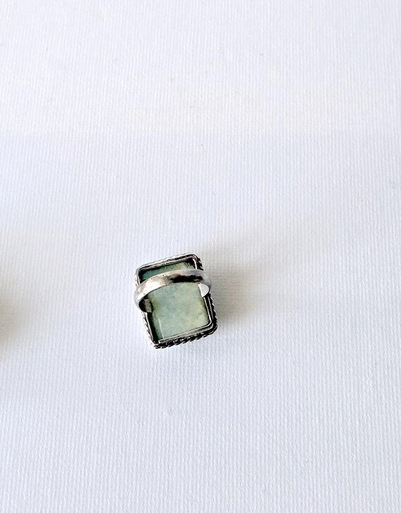 Sterling Silver Larimar Ring Rectangular Larimar … - image 8