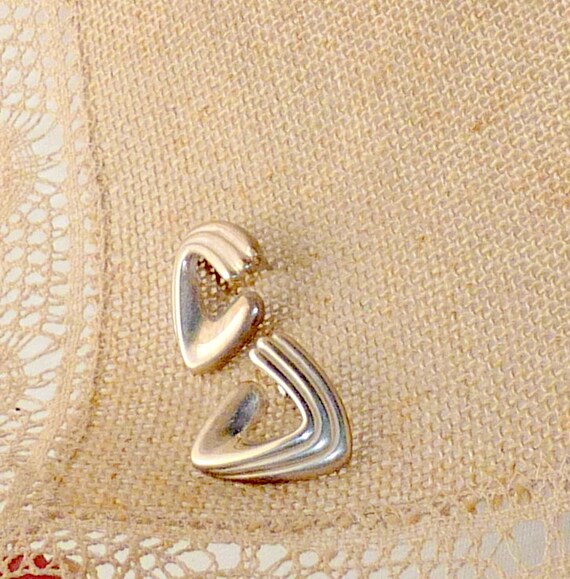 Sterling Silver Hollowed Triangular Stud 925 Free… - image 7