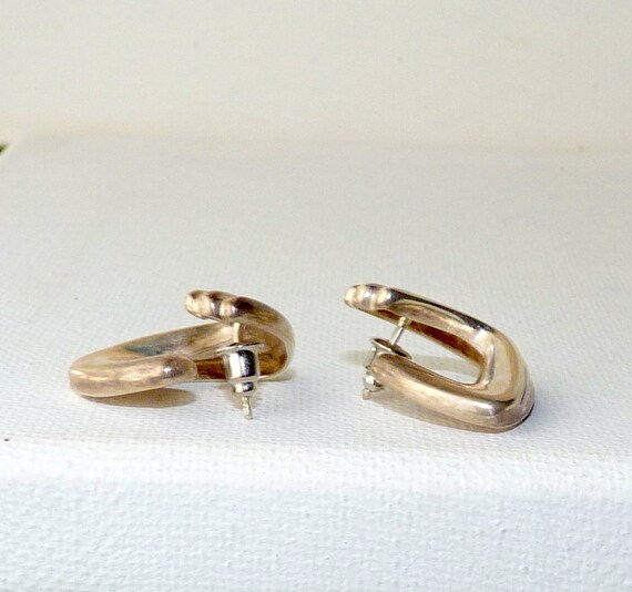 Sterling Silver Hollowed Triangular Stud 925 Free… - image 4