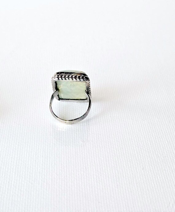 Sterling Silver Larimar Ring Rectangular Larimar … - image 7