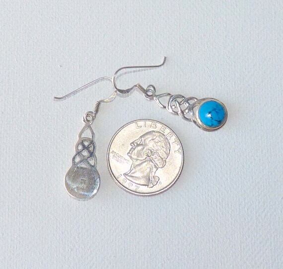 Trinity Knot Sterling Silver Turquoise Infinity K… - image 3