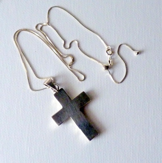 Sterling Silver Southwestern Turquoise Cross Pend… - image 5