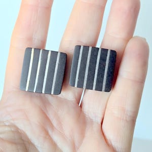 Designed Sterling Silver Screw Back Earrings Mexico Vintage 925 Mexico Jewelry Non Pierced Earrings, Modernist, Abstract Jewelry, Geometric