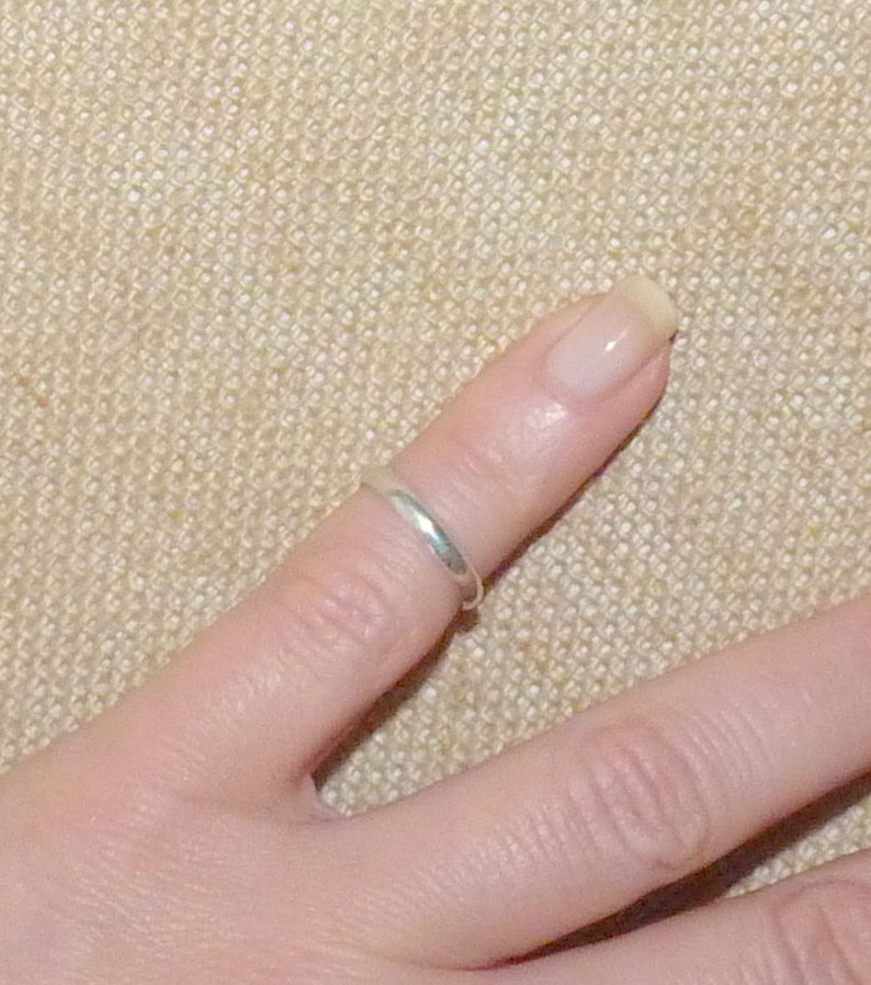 925 Vintage Silver Adjustable Ring Size 3 Minimalist Toe Ring Vintage Silver 925 Toe Jewelry Plain Toe Ring Sterling Silver Toe Ring