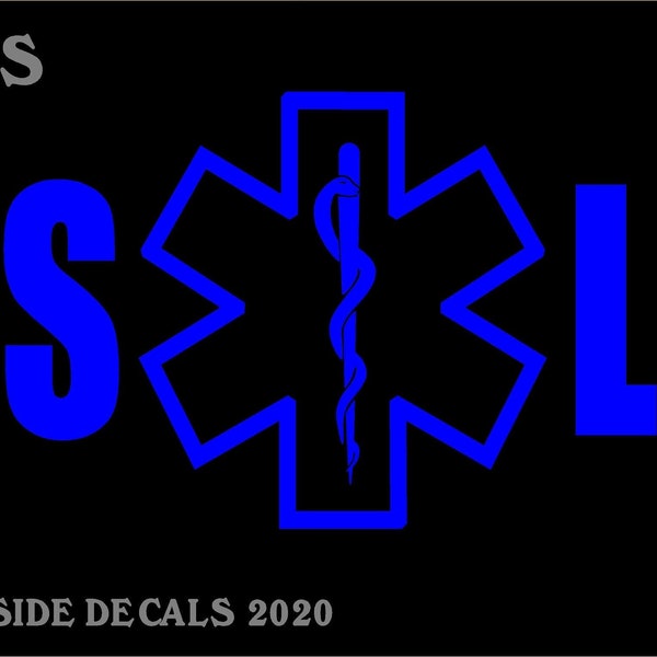 EMS Life Decals Contour Cut Vinyl Stickers Your Choice of Profession Set of Two