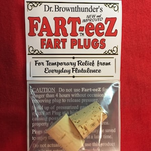 Fart Plugs Funny Gag Gifts Christmas Stocking Stuffers Birthday White Elephant Party with Prescription Bag