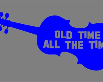 Old Time Fiddle Vinyl Decal - Bluegrass Music Sticker