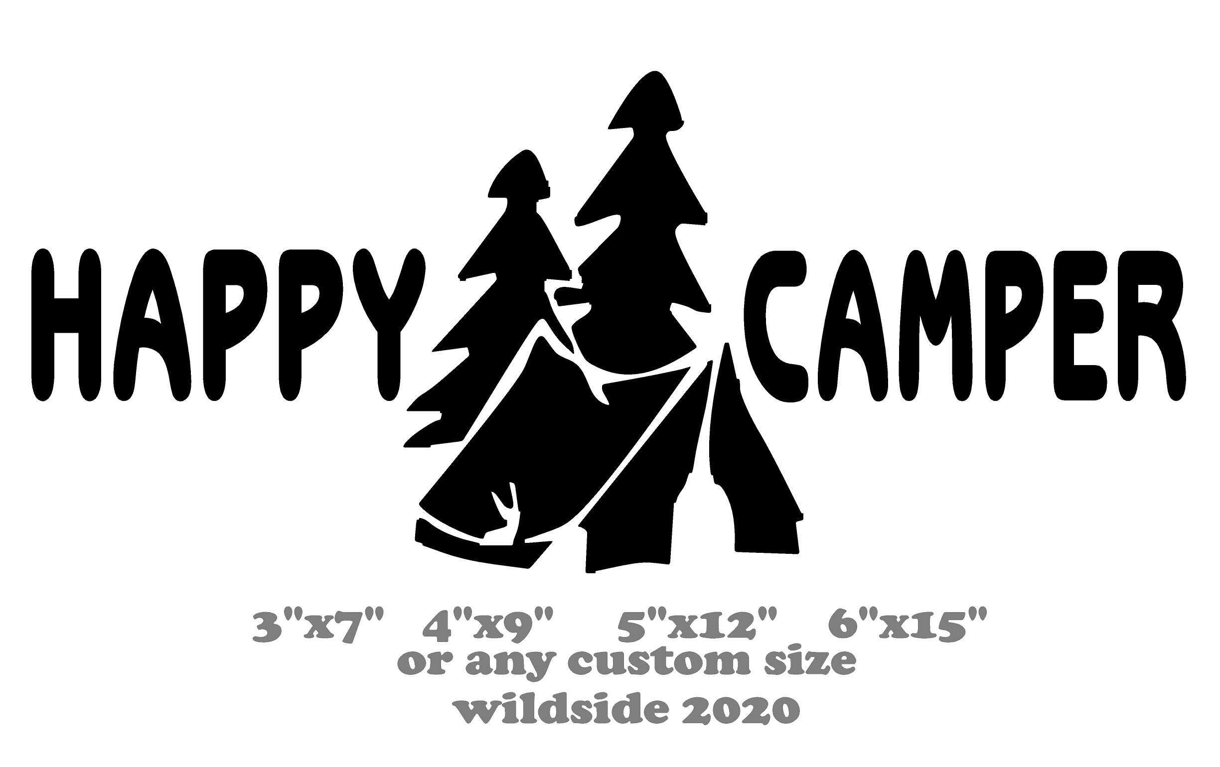 Happy Camper With Tent Decal Vinyl Car Camping Caravan Sticker - Etsy