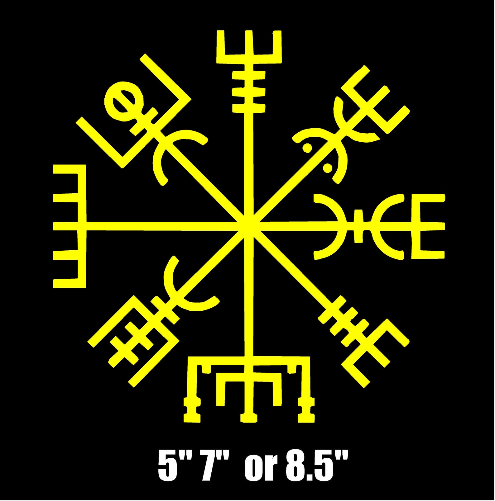 Norse Compass Decal Car Window Laptop Vinyl Nordic Viking Etsy