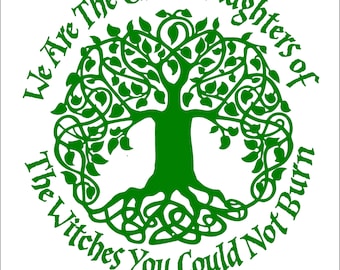 Tree of Life Vinyl Decal: Witches Granddaughters, Pagan Wicca
