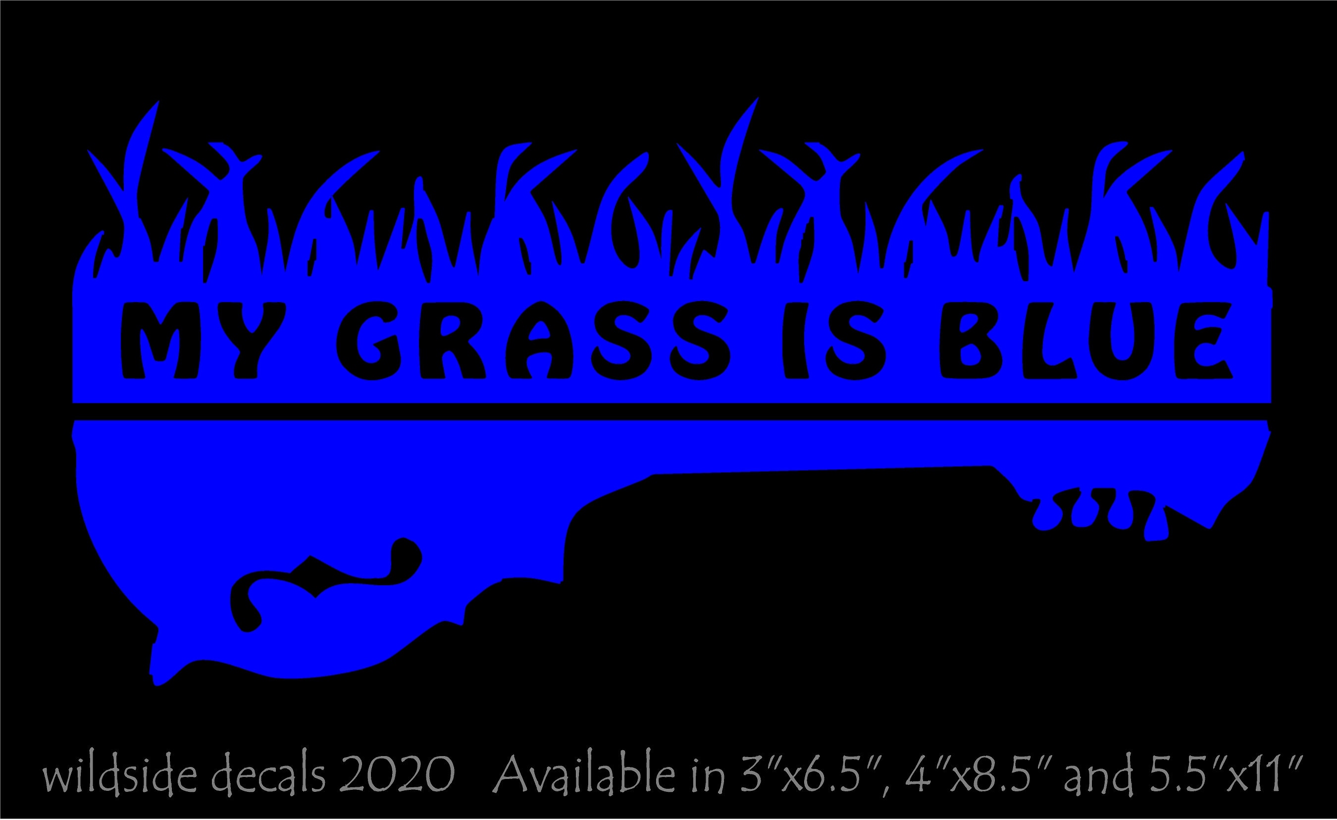 My Grass is Blue Decal Bluegrass Mandolin Contour Cut Vinyl Sticker - Etsy