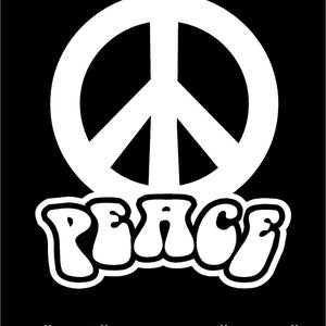 Peace Sign Symbol Decal Contour Cut Vinyl Hippie Sticker