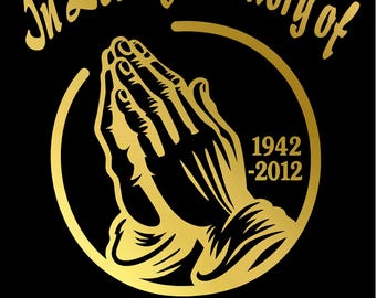 Custom In Loving Memory Memorial Rock Guitar Musician Die Cut Decal Sticker RIP