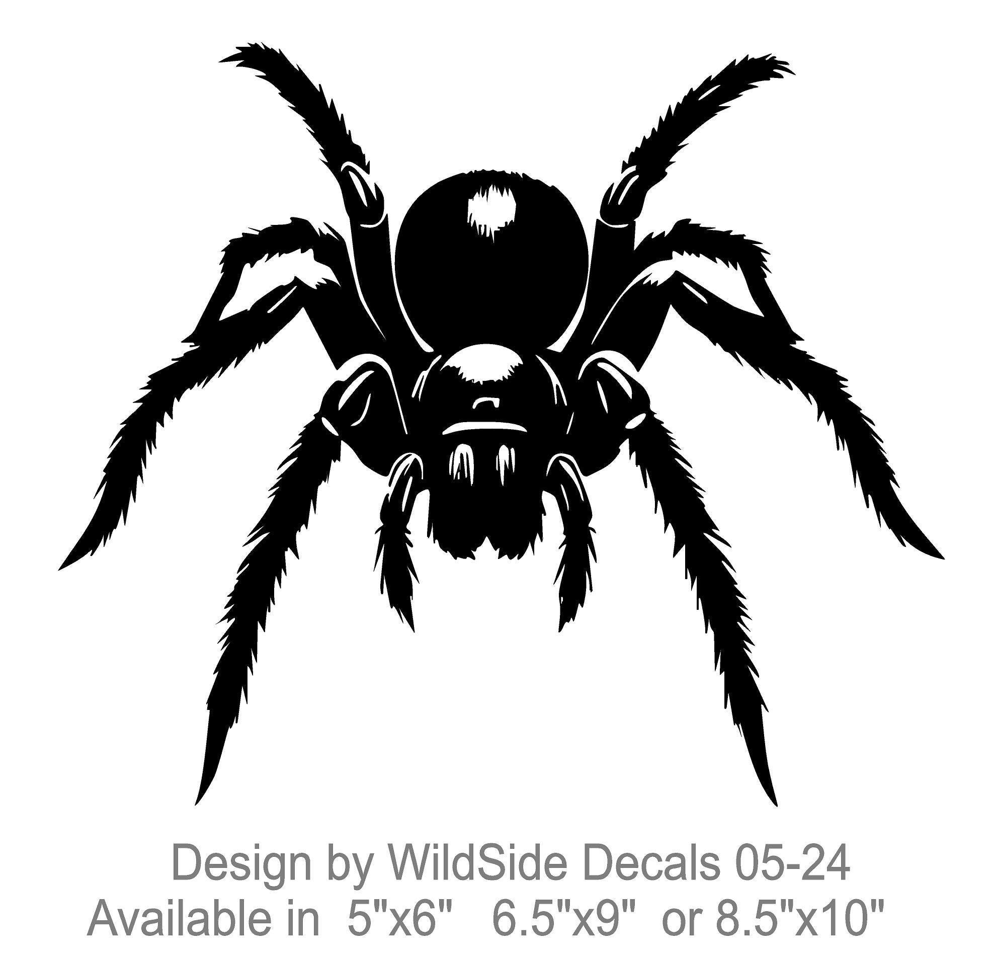 Sticker Spider Rectangular Tarantula Spider Decal Contour Cut Vinyl Car Truck Trailer Sticker ...
