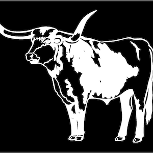 Longhorn Bull Vinyl Decal Car Truck Trailer Sticker