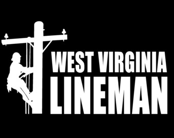 State Lineman Decal Pole Climber Contour Cut Vinyl Car Truck Sticker