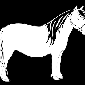 Pony Miniature Horse Decal Vinyl Equestrian Car Truck Trailer Sticker