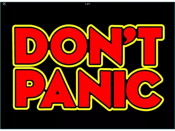 Hitchhikers Guide to the Galaxy-inspired Fan Art Vinyl Car Decal Dont Panic