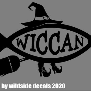Wiccan Fish Decal Wicca Pagan Witch Vinyl Window Laptop Car Sticker